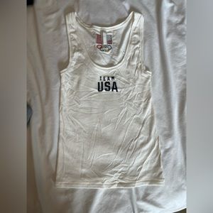 Skims white team USA tank top